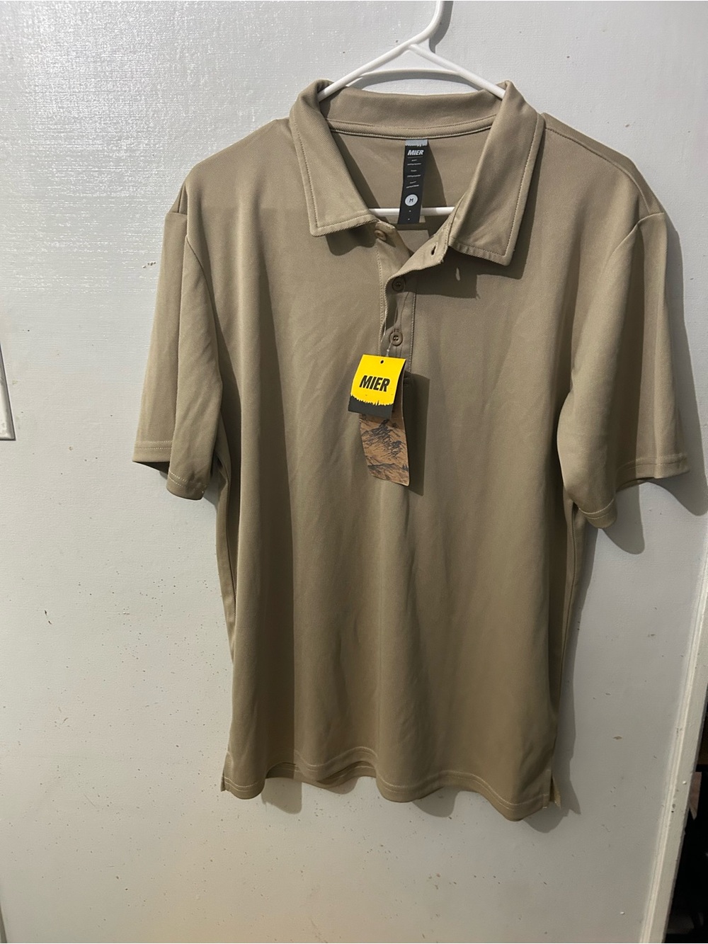 Mier Tactical Men's Polo Shirt in Khaki